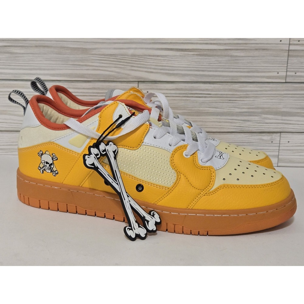Brand X Bones Shoes Mens Sz‎ 10.5 Yellow / White